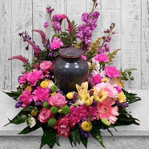 From the Heart Florist Memorial Urn Arrangement