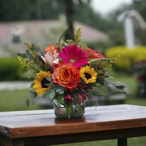 Summer Arrangement - Country Garden - From the Heart Florist